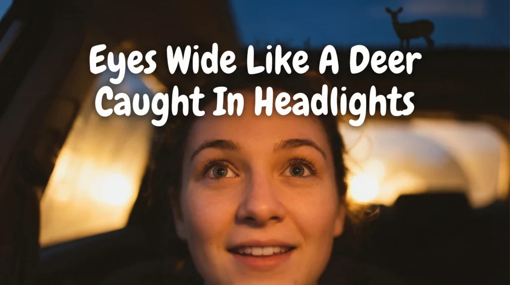 Eyes Wide Like A Deer Caught In Headlights