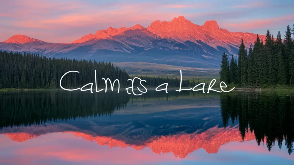 Calm as a Lake