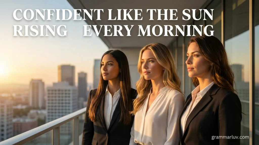 Confident Like The Sun Rising Every Morning