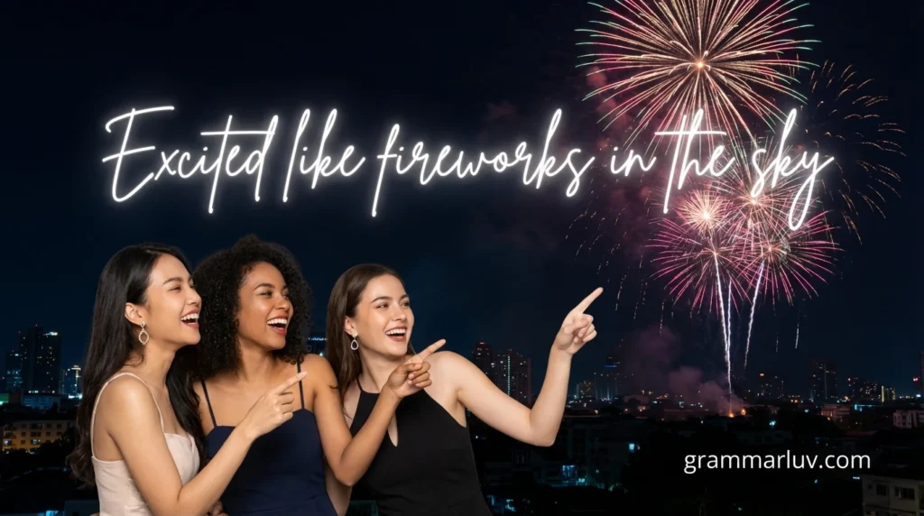 Excited like fireworks in the sky