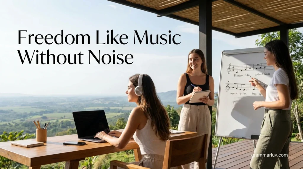 Freedom Like Music Without Noise