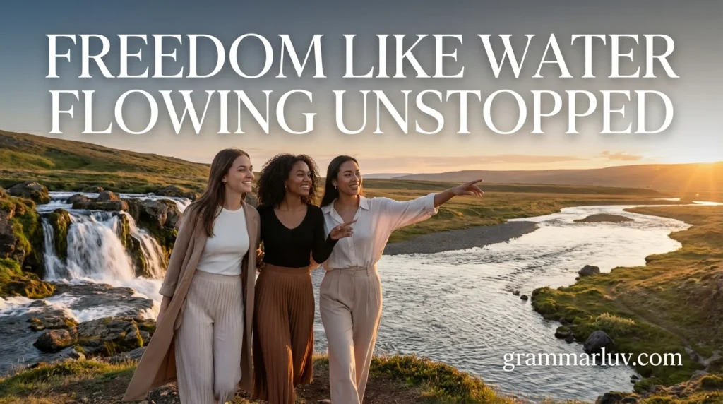 Freedom Like Water Flowing Unstopped