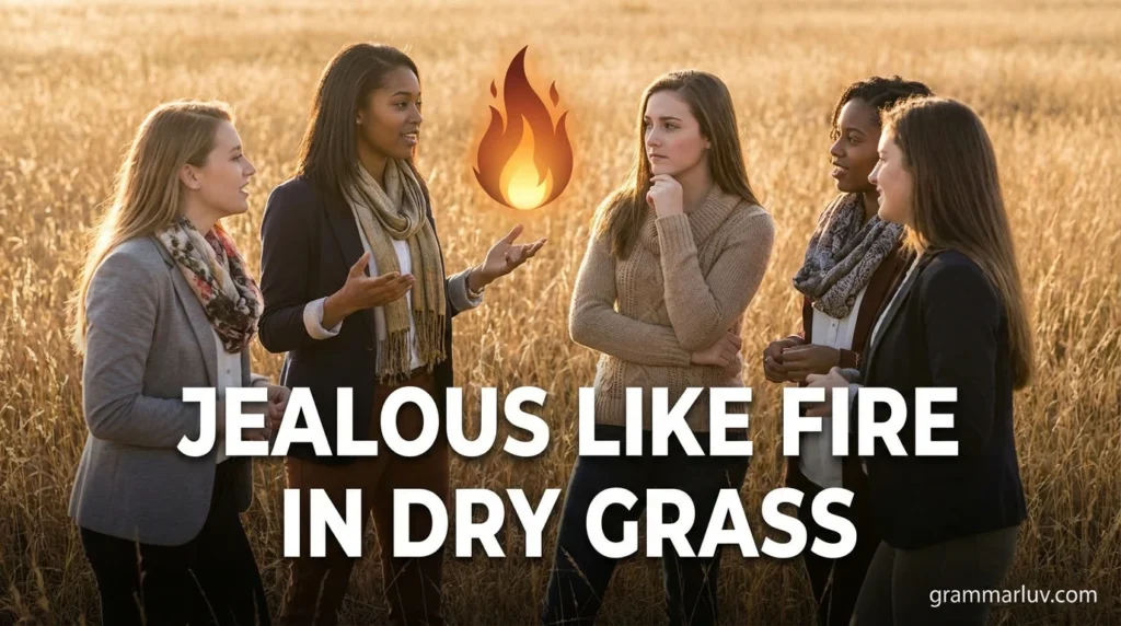 Jealous like fire in dry grass