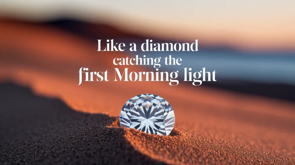 Like a diamond catching the first morning light