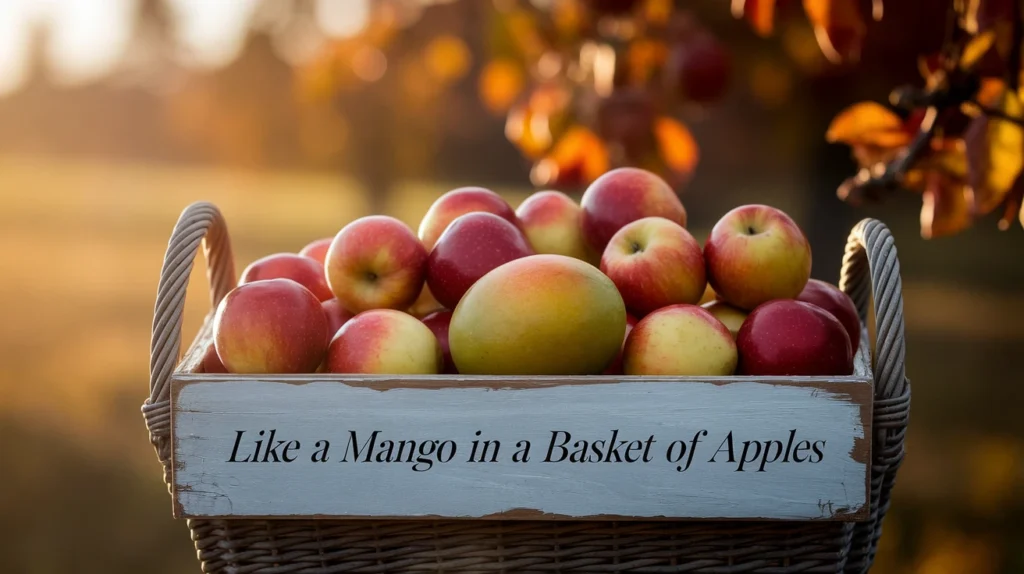 Like a Mango in a Basket of Apples