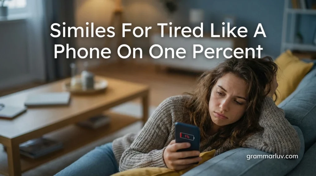 Similes For Tired Like A Phone On One Percent