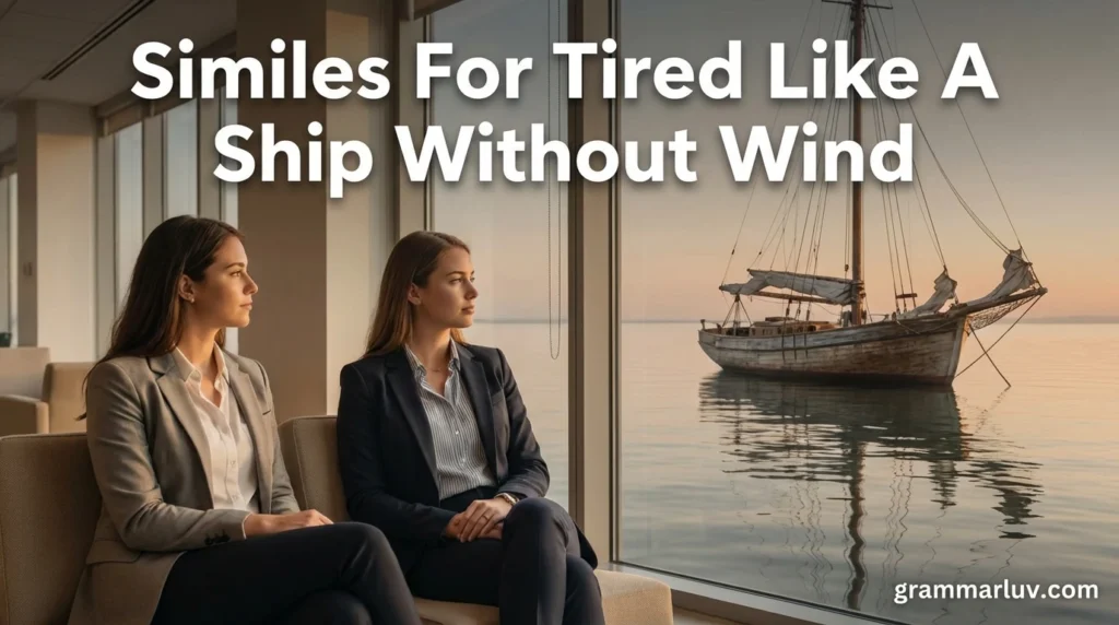 Similes For Tired Like A Ship Without Wind