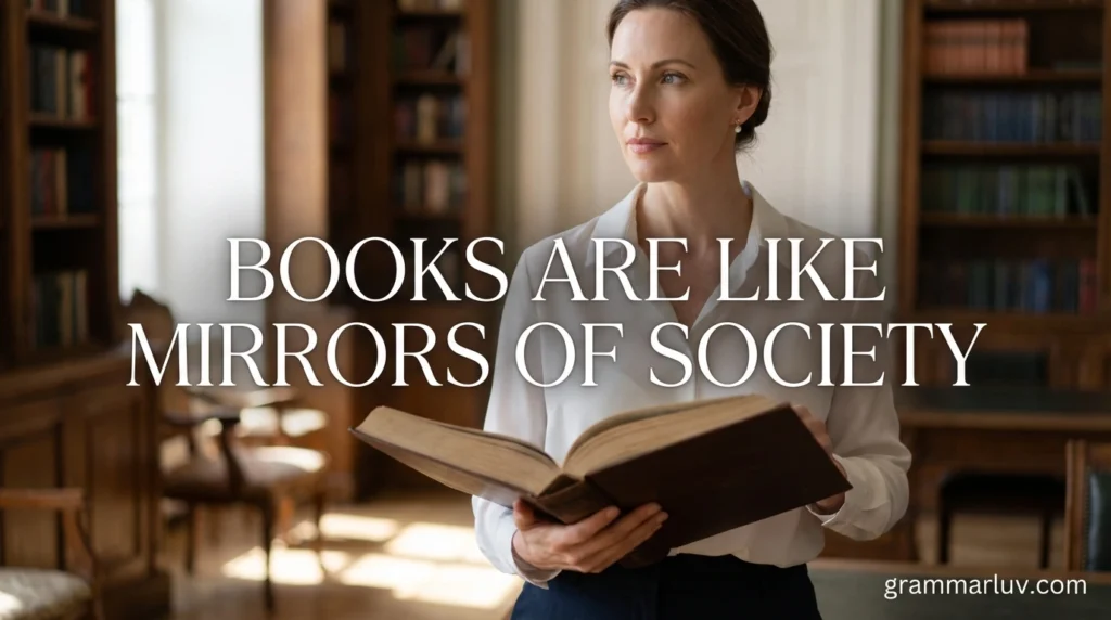 Books Are Like Mirrors Of Society