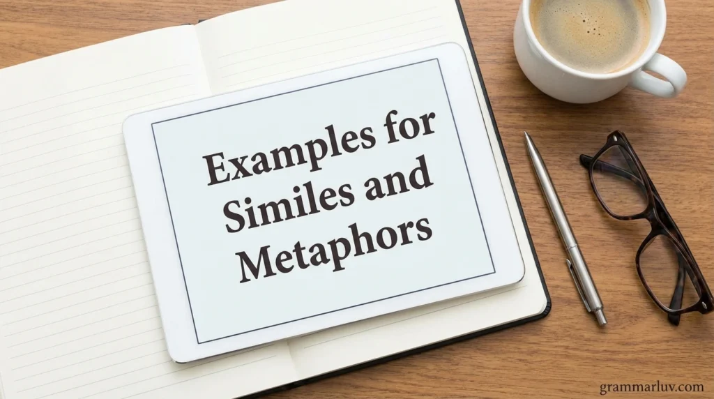 Examples for Similes and Metaphors
