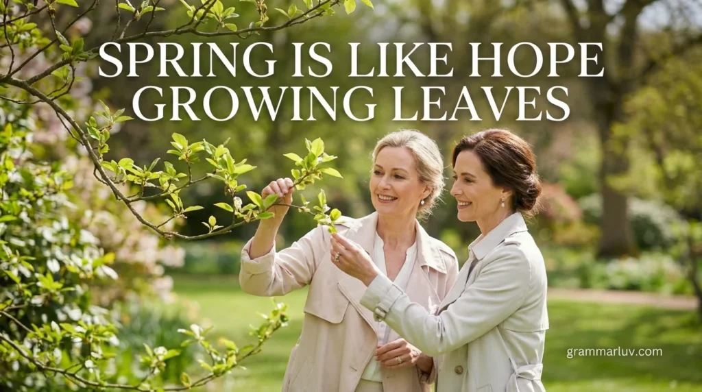 Spring Is Like Hope Growing Leaves