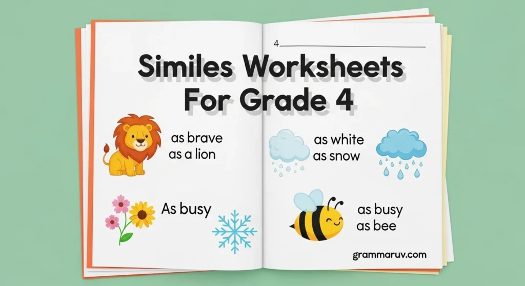 Similes Worksheets For Grade 4