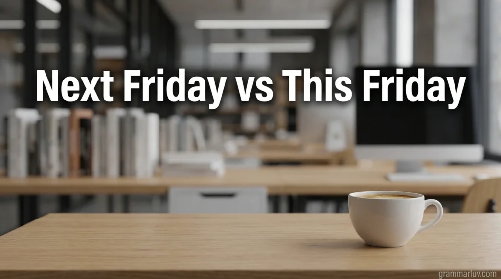 Next Friday vs This Friday