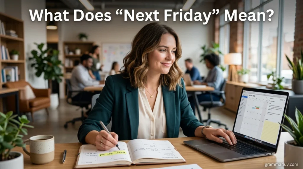 What Does “Next Friday” Mean?