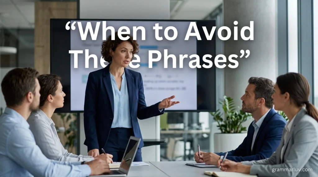 When to Avoid These Phrases