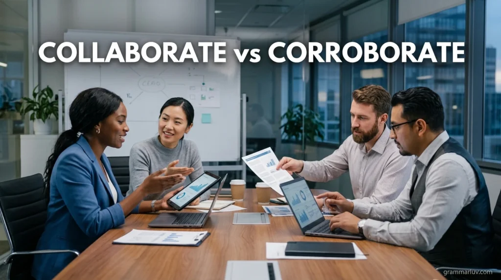 Collaborate vs Corroborate