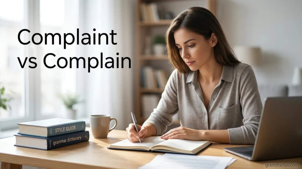 Complaint vs Complain