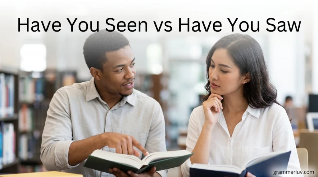 Have You Seen vs Have You Saw