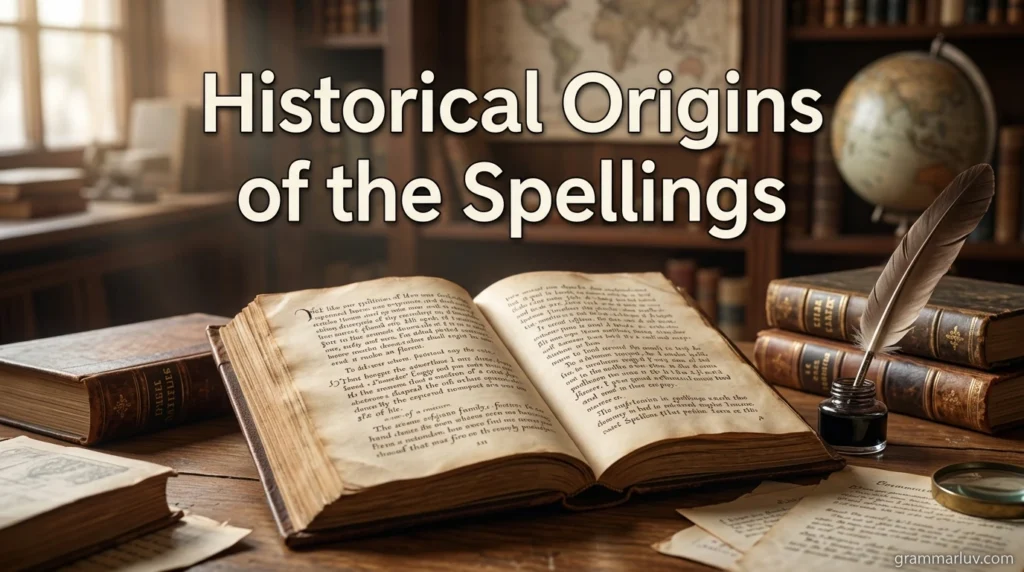 Historical Origins of the Spellings