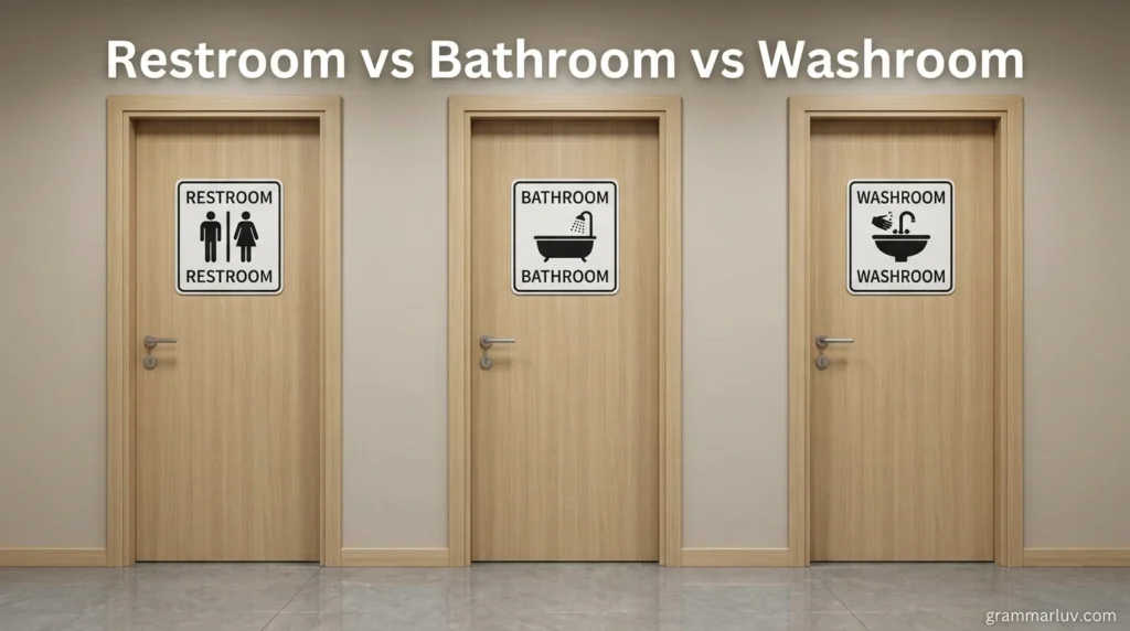 Restroom vs Bathroom vs Washroom