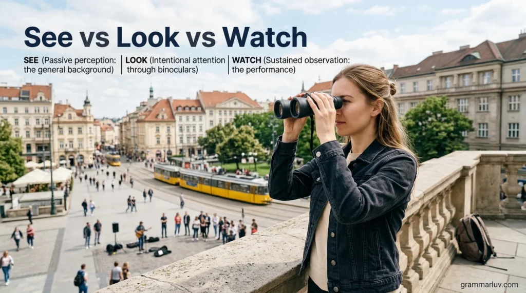 See vs Look vs Watch