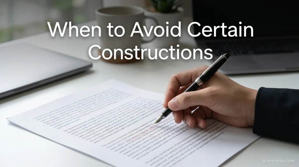 When to Avoid Certain Constructions