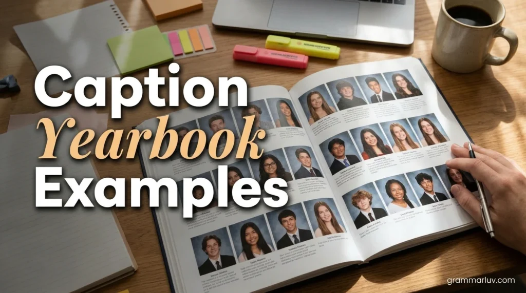 Caption Yearbook Examples